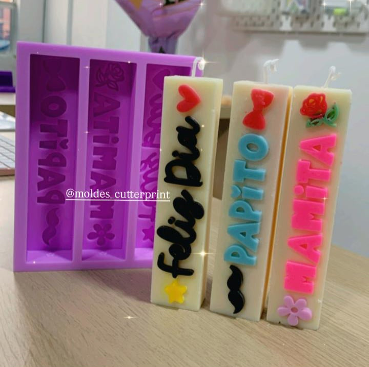 Molde x3 feliz día papito y mamita