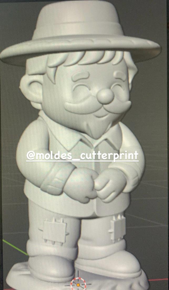 AÑO VIEJO RETAZOS  6.5 CM  3D